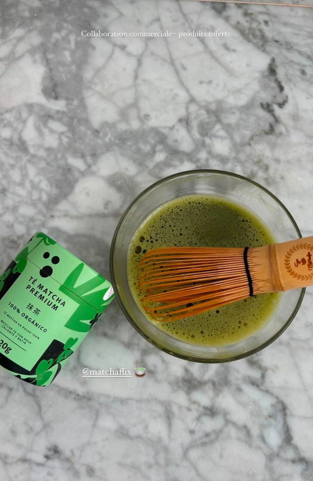 Story influenceuse — matcha Matchaflix